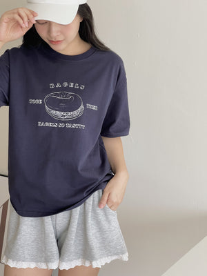 Bagel Printing Tee / 宽松贝果Tee