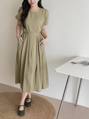 Anais Puff Sleeves Dress / 韩风泡泡袖连身裙