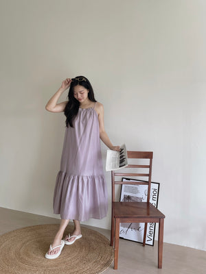 Lucille Spaghetti Long Dress / 松弛感宽松吊带裙