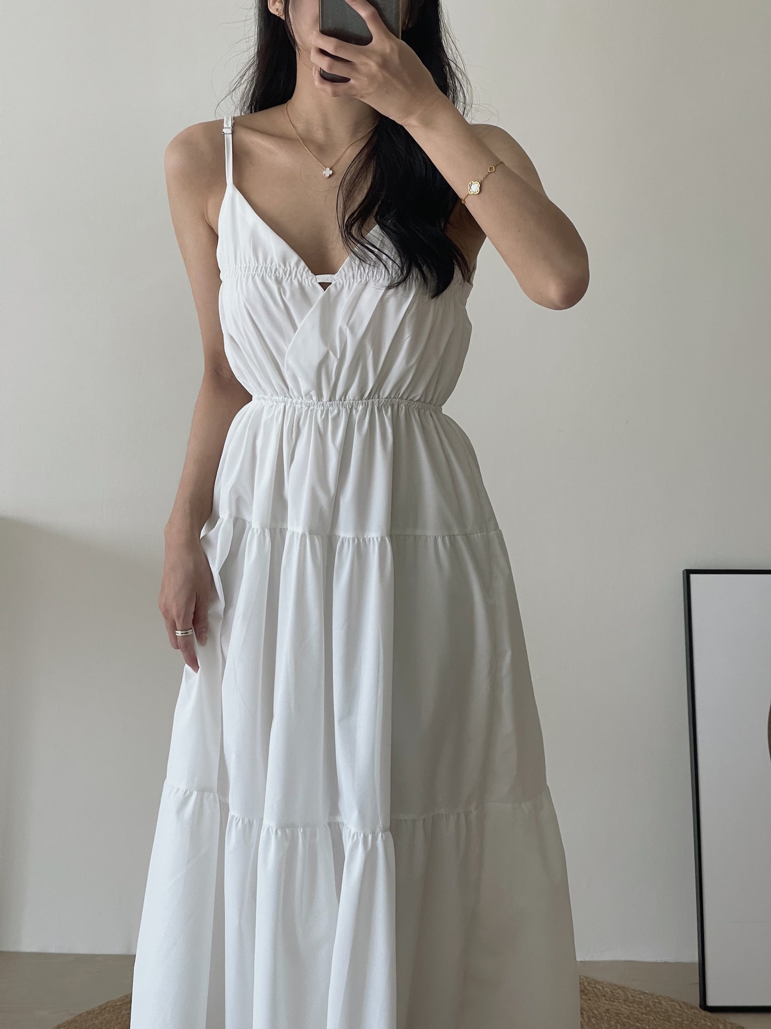 Lorra Wide Flare Dress / 小露背度假风长裙