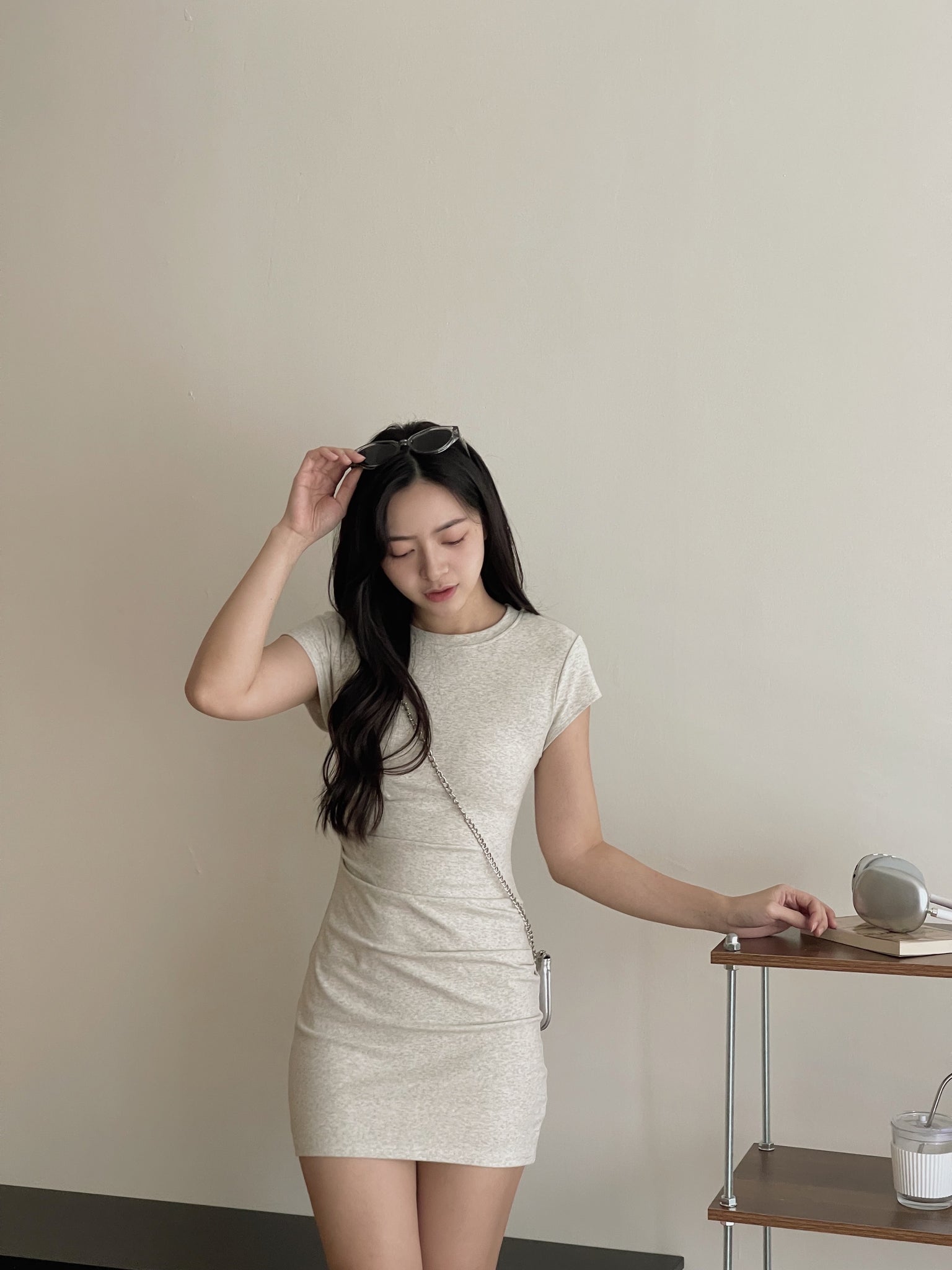 Basic Slim Dress / 基础捏皱收腰连衣裙