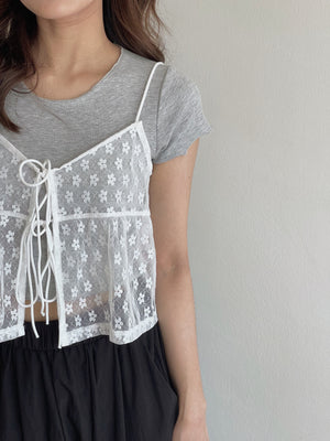 Anne Two Pieces Top  / 甜美叠穿两件套