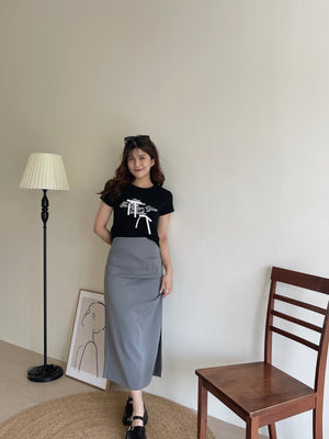 Manette Ruched Skirt / 甜酷褶皱修身半裙