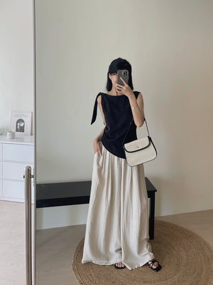 Linen Casual Maxi Pants / 高个子拖地棉麻休闲裤