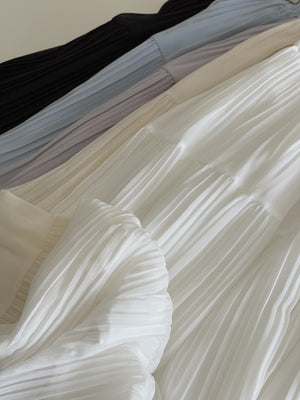 Cloudlight Pleated Tiered Skirt / 百褶飘逸蛋糕半身裙