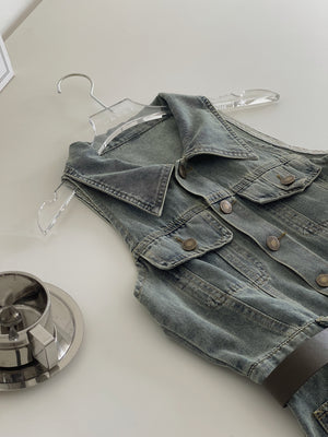 Urban Denim Dress / 复古牛仔连身短裙