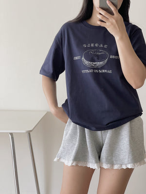 Bagel Printing Tee / 宽松贝果Tee