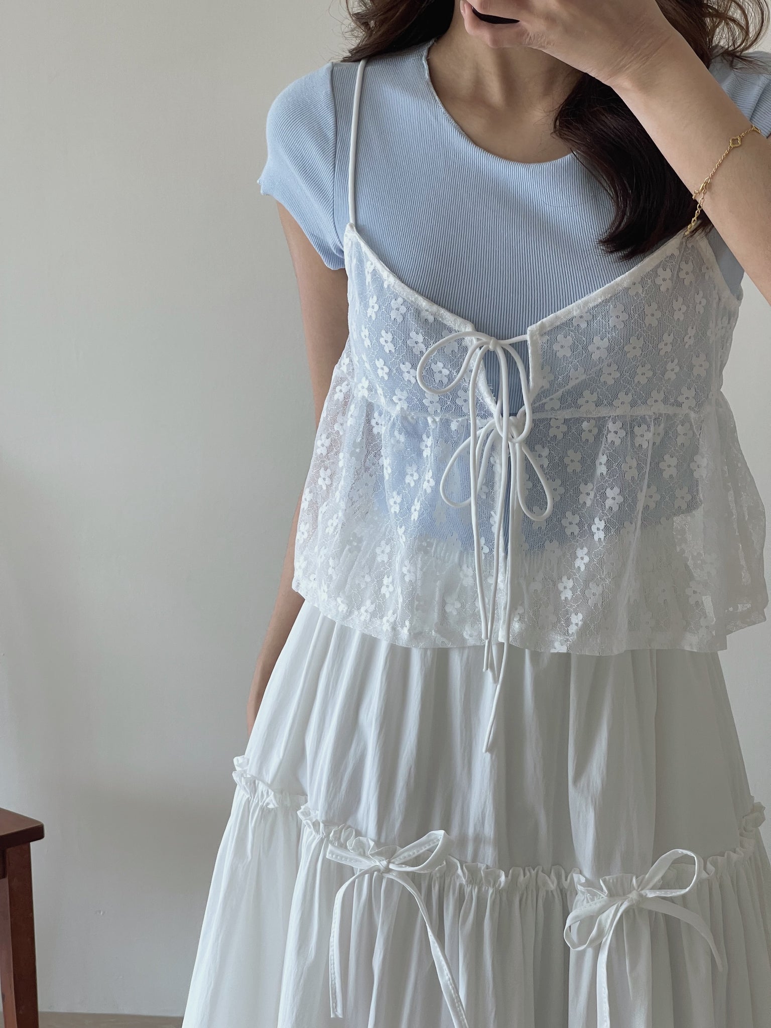 Anne Two Pieces Top  / 甜美叠穿两件套
