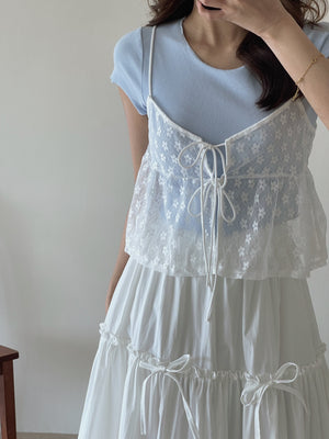 Anne Two Pieces Top  / 甜美叠穿两件套