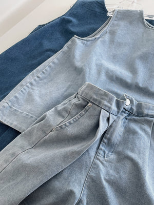 Casual Denim Set / 休闲宽松牛仔套装