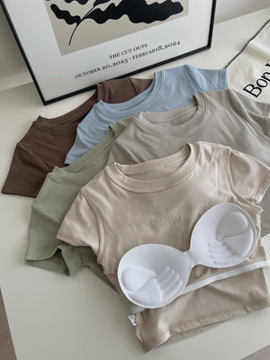 Crop Tee With Removable Pad / 短款T恤自带可拆卸乳胶垫