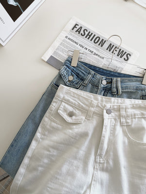 Denim Wide Cropped Pants / 牛仔宽松阔腿九分裤