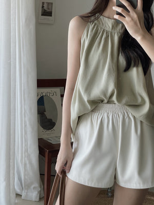 Ellis Sweet Sleeveless Blouse / 甜美挂脖上衣