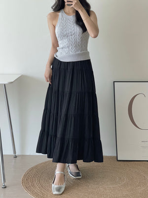 Chiffon Layered Midi Skirt / 温柔雪纺半身裙