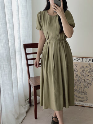 Anais Puff Sleeves Dress / 韩风泡泡袖连身裙