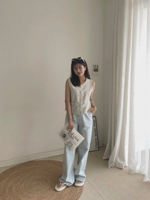Wide Pull-On Pants / 松紧抽绳阔腿百搭裤