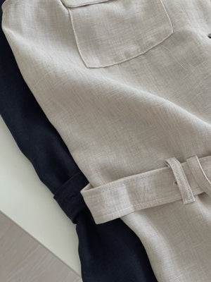 Minimalist Belted Set / 优雅系带无袖衬衫两件套