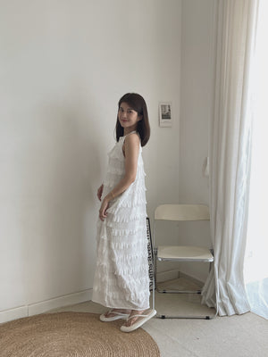 Ruffles Layered Dress / 度假风木耳边长裙