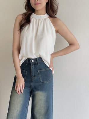 Chiffon Halterneck Top / 雪纺挂脖上衣