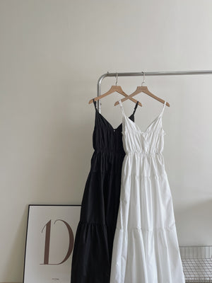 Lorra Wide Flare Dress / 小露背度假风长裙