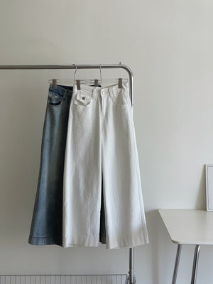 Denim Wide Cropped Pants / 牛仔宽松阔腿九分裤