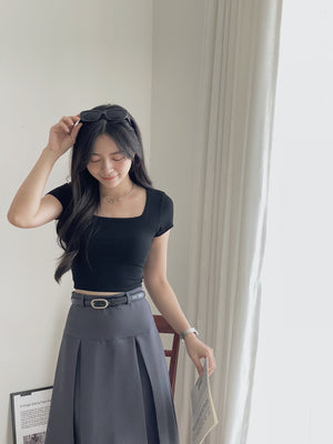 Dear You Padded Crop Top / 螺纹胸垫一体短衣