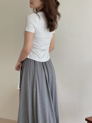 Wide Flare Maxi Skirt / 莫代尔大裙摆裙