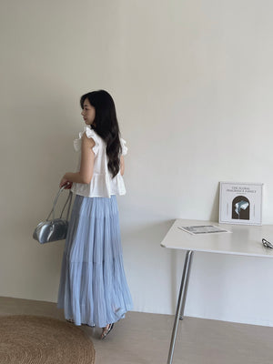 Cloudlight Pleated Tiered Skirt / 百褶飘逸蛋糕半身裙