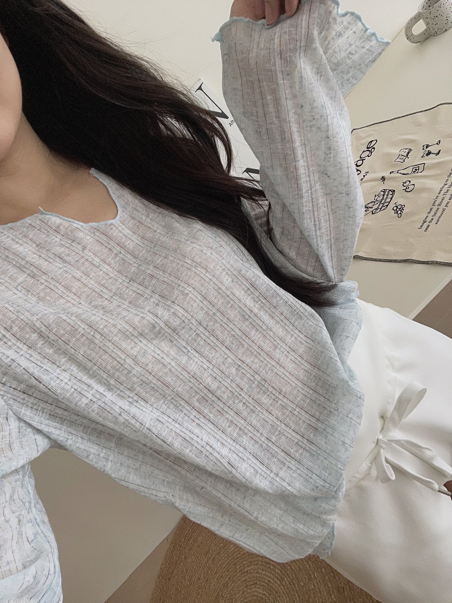 Cozy Snowflake Top / 松弛感‌雪花棉罩衫