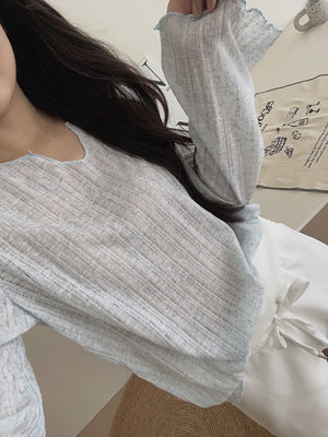 Cozy Snowflake Top / 松弛感‌雪花棉罩衫