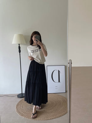 Korean Letters Knit Top / 韩系字母刺绣上衣