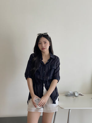 Casual Hollow Edge Pants / 舒适镂空边休闲短裤
