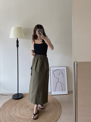 Pockets Cargo Skirt / 甜酷直筒工装裙
