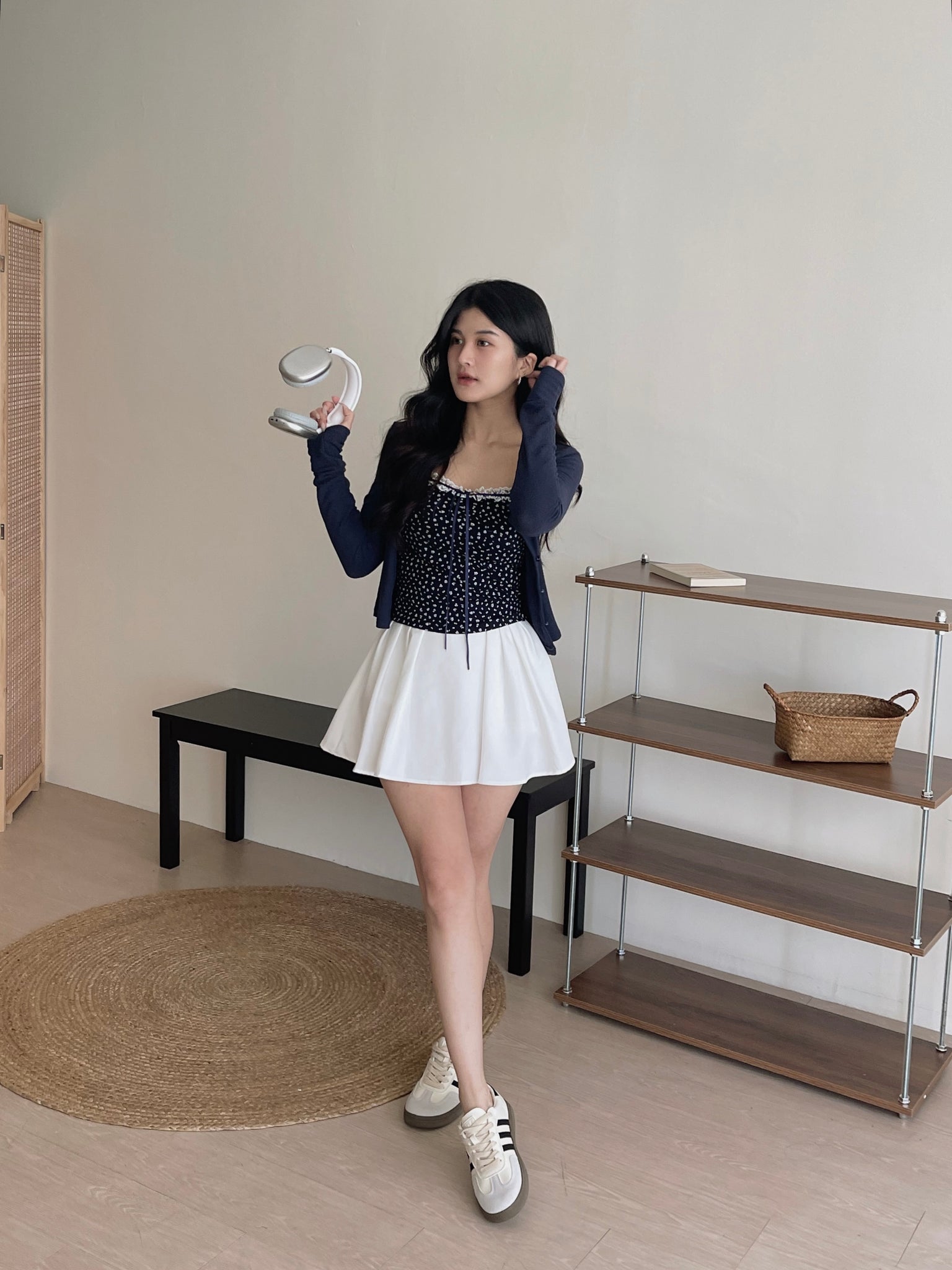 Floral Cami Two-pcs Set / 甜美碎花背心两件套