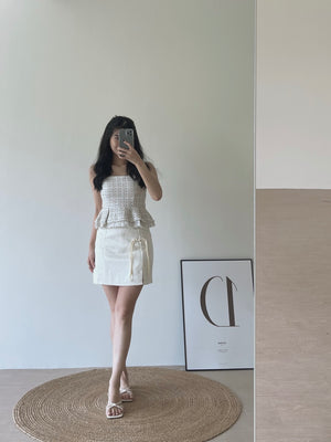 Tweed Spaghetti Top / 粗花呢小香吊带上衣