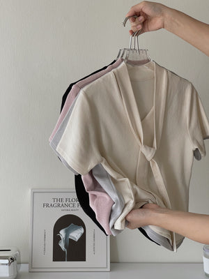 Mochi Tie Tee / 糯叽叽领带针织