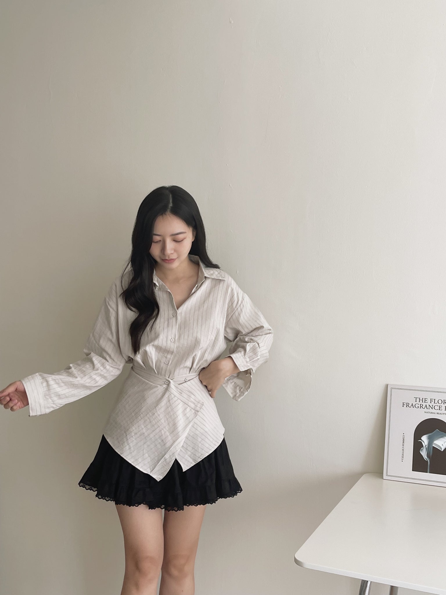 Pattern Striped Shirt / 设计感不规则条纹衬衫
