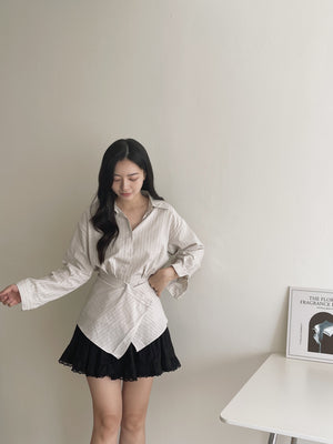 Pattern Striped Shirt / 设计感不规则条纹衬衫