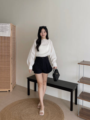 Luminous Chiffon Blouse / 柔光漫纱镂空遮肉小衫