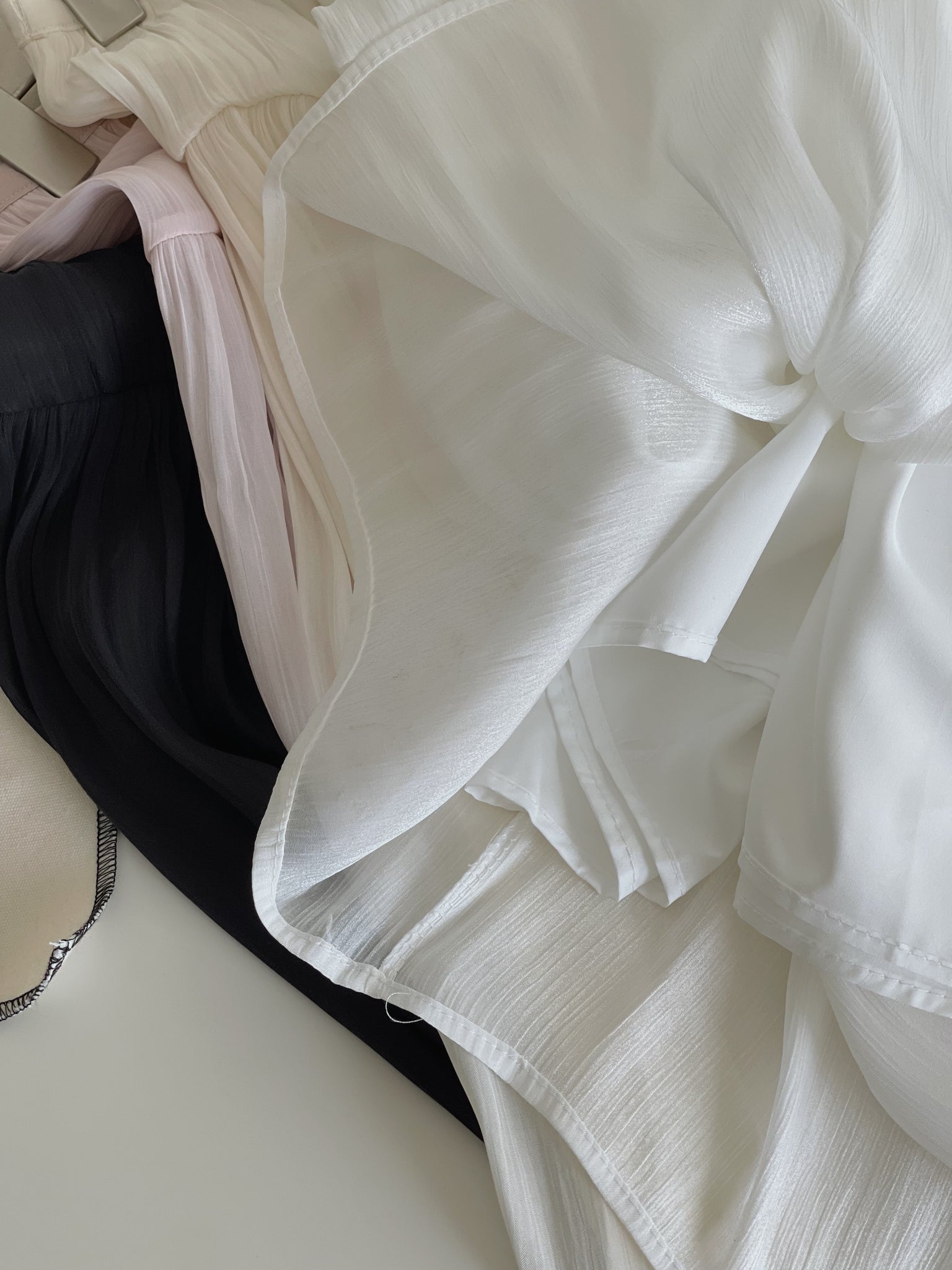 Shimmery Chiffon Midi Skirt / 温柔坠感流光纱裙