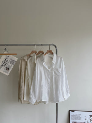 Ootd Sheer Shirt / 肌理感防晒薄衬衫