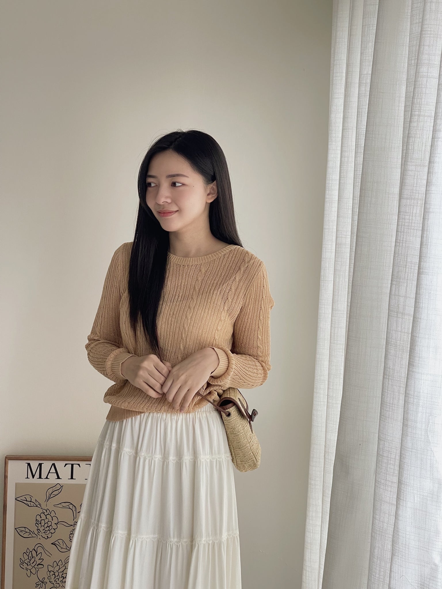 Hole Knit Sweater / 镂空针织长袖衫