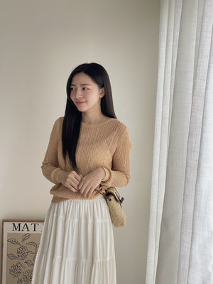 Hole Knit Sweater / 镂空针织长袖衫