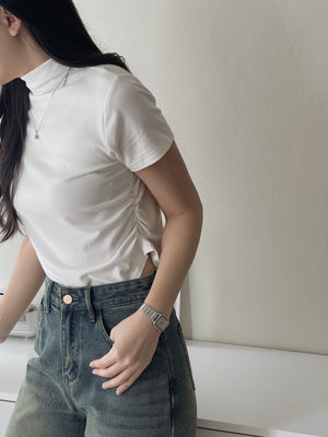 Pendant Mock Neck Top / 小吊坠半高领打底上衣