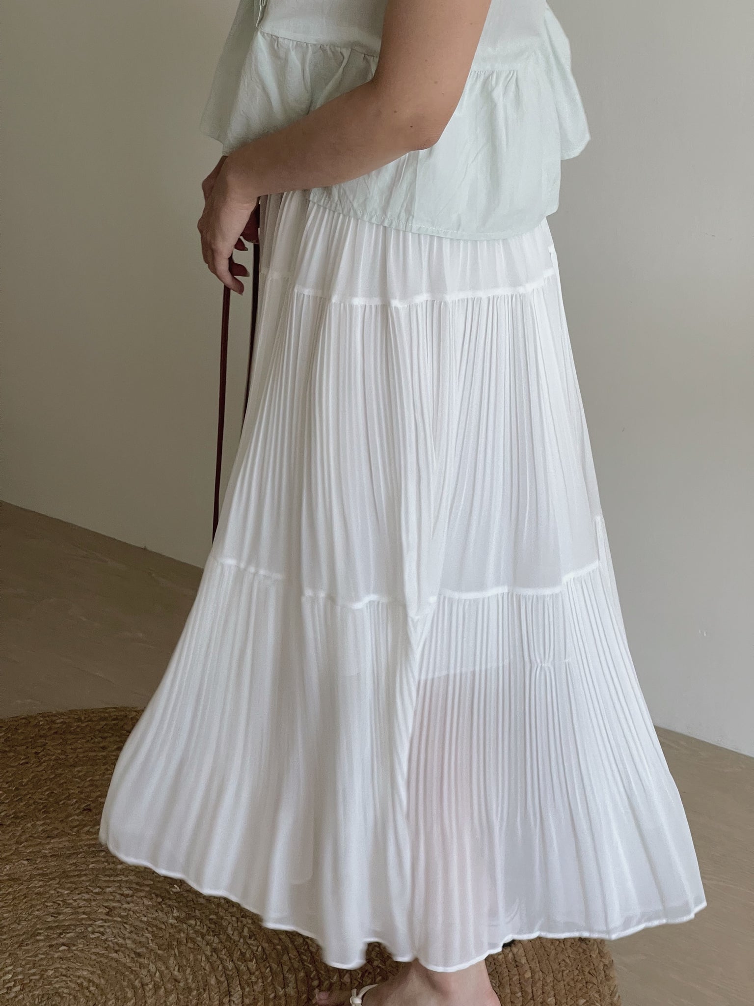 Cloudlight Pleated Tiered Skirt / 百褶飘逸蛋糕半身裙