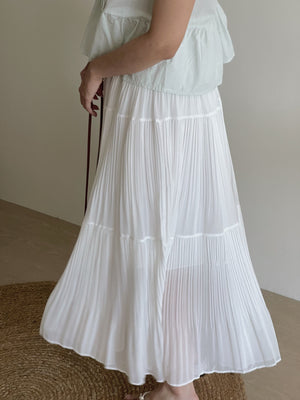 Cloudlight Pleated Tiered Skirt / 百褶飘逸蛋糕半身裙