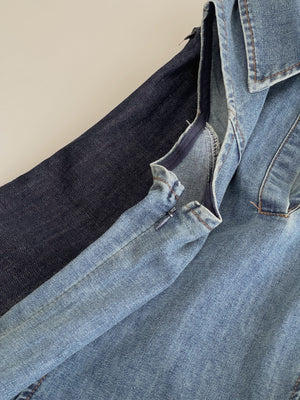 Preppy Collared Denim Dress / 学院风翻领牛仔连衣裙