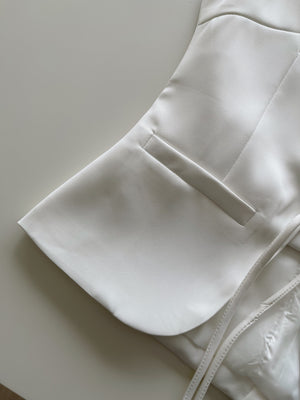 Ribbon Vest Set / 蝴蝶结无袖西装套装