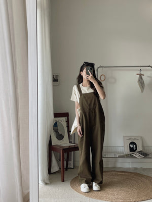 Katz Washed Cotton Overall / 洗水棉背带长裤