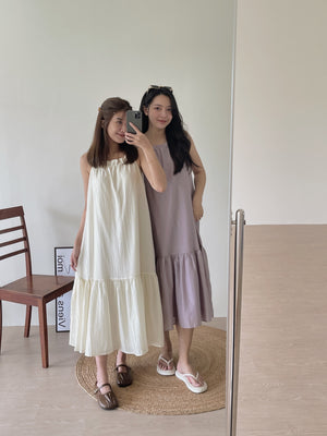 Lucille Spaghetti Long Dress / 松弛感宽松吊带裙